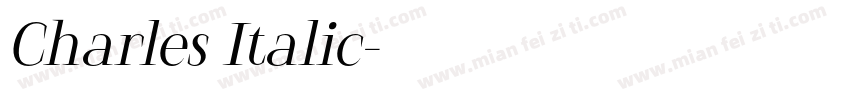 Charles Italic字体转换